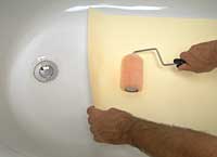 bath mat install roller